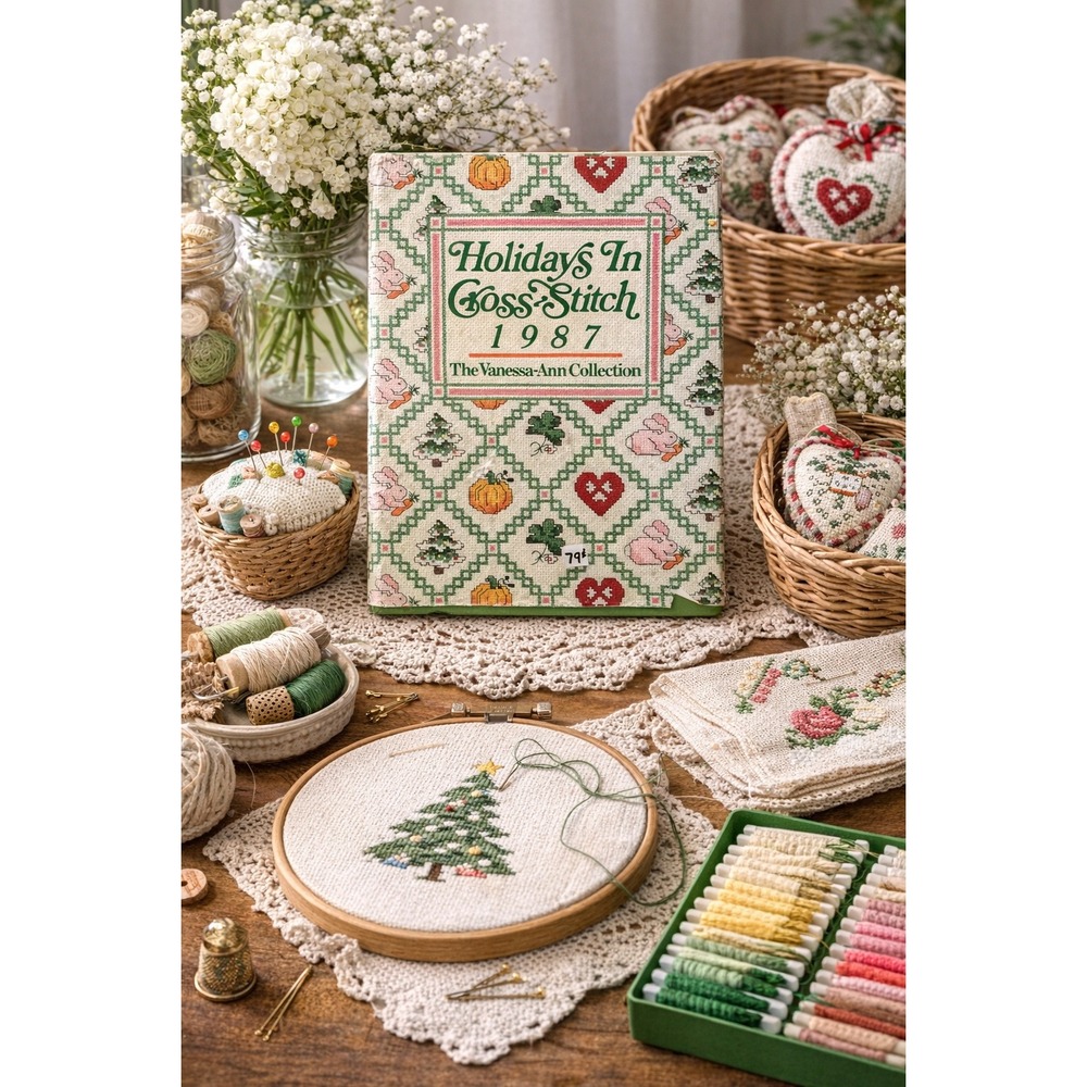 Holidays In Cross-Stitch 1987 The Vanessa-Ann Collection Oxmoor House Hardcover‎